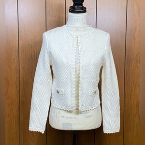 Alice and Olivia Scalloped Knit Jacket size M